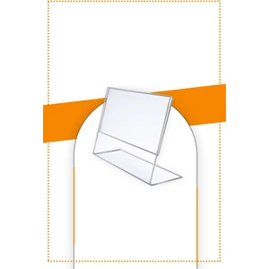 Etias Reklam A7 L Tipi Yatay 5'li Masa Üstü 2.8 mm Şeffaf Pleksi Föylük Broşürlük