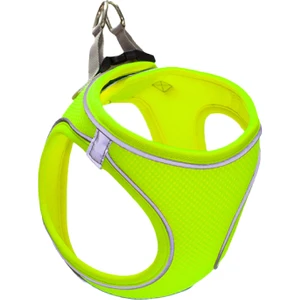 Air Mesh Kedi Köpek Göğüs Tasması Çift Reflektörlü, Terletmeyen Neon Sarı / Neon Yellow