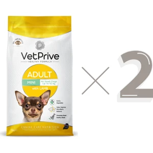 Vet Prive Mini ve Küçük Irk Yetişkin Köpek Maması Kuzu Etli 3 kg x 2 Adet