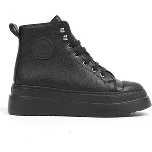 31058 Yüksek Taban Hafif Comfort Kadın Cilt Uzun Ayakkabı Sneakers