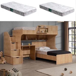 Aura Ranza Karyola Masa + 2 Comfort Yatak, Aura Genç/çocuk Odası Takımı