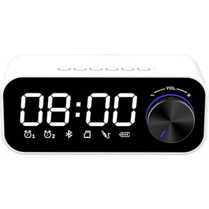 RSK-W11 Fm/tf Çift Alarmlı Dijital Saatli Wireless Bluetooth 5.0 Speaker Hoparlör 3W 1200MAH