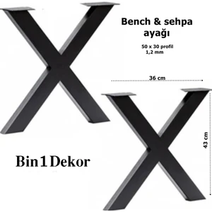 Metal Sehpa Ayakları Retro Çapraz x Model Ayak Ev Ofis Dekoratif Ahşap Kütük Orta Zigon Sehpa Ayağı