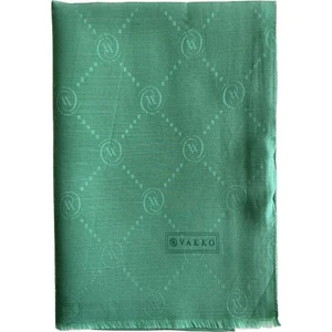 Monogram Pamuk Ipek Şal 30011288-YEŞIL
