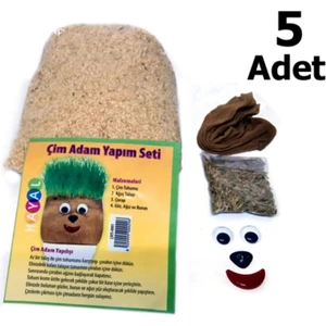 Dünya Magnet 5 Adet,  Eğitici Çim Adam Yapım Seti Çim Adam, Çimlendirme Deneyi