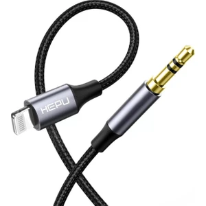 HP-20L Lightning - 3.5mm Aux Ses Kablosu 1mt Jak Adaptörü Dongle Kulaklık Çevirici