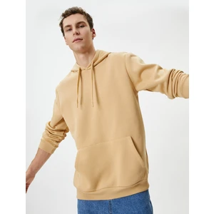 Kapşonlu Sweatshirt Kanguru Cep Detaylı Uzun Kollu