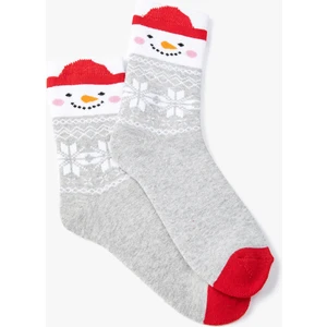 Yılbaşı Desenli Havlu Çorap