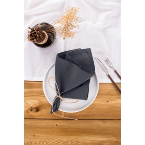 Premium | 2'li Keten Gri Peçete 40 x 40 Cm