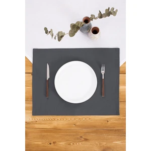 Premium | 6'lı Keten Gri Amerikan Servisi 35 X 45 Cm