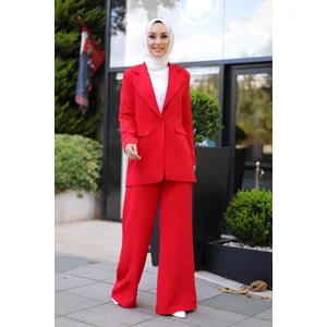 Almira Ceket Pantolon Takım - Kırmızı