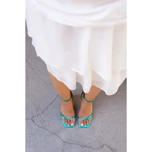 Mariner Yeşil Taş Detaylı Kadın Topuklu Ayakkabı