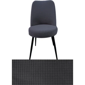 6 Adet Likralı Pitikare Desen Retro Oval Sandalye Kılıfı. Küçük Oval Sandalye Kılıfı