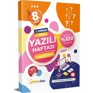 Hiper Zeka Yayınları 8. Sınıf Yazılı Haftası Tüm Dersler 1. Dönem 1. Yazılı Deneme