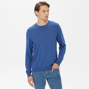 Nautıca Erkek Mavi Standart Fıt Uzun Kollu Triko S37002T.4UB