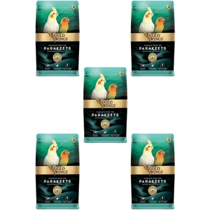 Gold Wings Premium Paraket, Sultan ve Cennet Papağanı Yemi 1 kg x 5 Adet