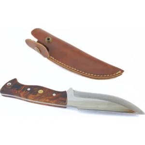 Acw Fashion Bushcraft Kamp Outdoor Bıçağı, 4034 Alman Serisi Paslanmaz Çelik , Özel Deri Kılıf Hediye