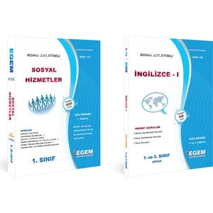 Egem Eğitim Yayınları AÖF Sosyal Hizmetler 1. Sınıf Güz 1.dönem Konu Anlatımlı Soru Bankası Set