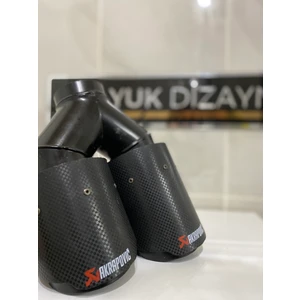 Karbon Egzoz Ucu Çift Çıkış 90MM Sol --Mayukdizayn--