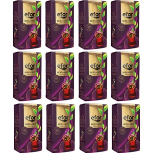 Efor Çay Efor Bergamot Siyah Dökme Çay 1.000 gr x 12 Adet