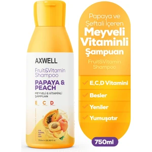 Meyveli Vitaminli Papaya & Şeftali Içeren Şampuan