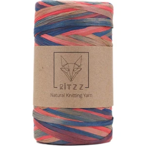 Ebruli Soft Rafya Ip Ritzz R017 Somon Lacivert Kraft (150G)