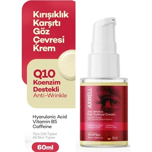 Caffeine Destekli Nemlendirici Göz Çevresi Kremi Koenzim Q10 Hyarulonic Acid 60ML