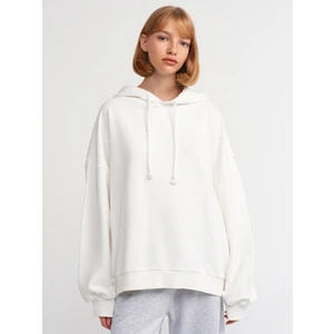 40142 Kapşonlu Sweatshirt-Ekru