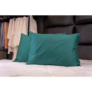 Cozyy Life Koyu Zümrüt Yeşil Pamuk Saten Dokuma 2'li Yastık Kılıfı 50X70