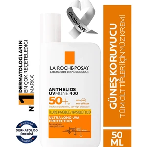 La Roche-Posay La Roche Posay Anthelios Uvmune Invisible Fluid Spf50 Karma Ve Yağlı Cilt Yüz Güneş Koruyucu 50ml