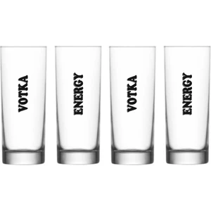Black Bonds Blackbonds Votka Energy Baskılı Vodka Bardağı 4 Lü