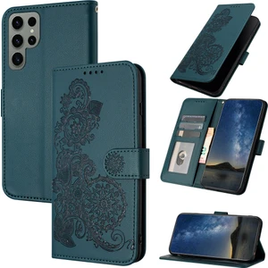 Yihang Boutique Samsung Galaxy S23 Ultra Flip Deri Manyetik Koruyucu Cüzdan Bilek Kayışı Telefon Kılıfı (Yurt Dışından)