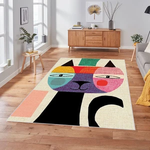 Rovigo Home Dijital Baskı Yıkanabilir Kaymaz Taban Salon Halısı Rvg1847-Sm373