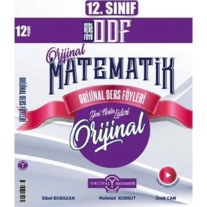 Orijinal Matematik Yayınları Orijinal Mikro 12. Sınıf Matematik Odf Orijinal Ders Föyleri