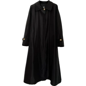 Beyza Betül Kolları Saten Leopar Astarlı Oversize Trençkot