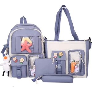 4 Parçalı Öğrenci Okul Çantası Seti (Yurt Dışından)