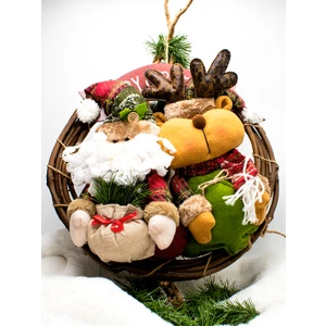 Luxury Dekoratif Mery Christmas 35CM Geyikli Kapı Süsü