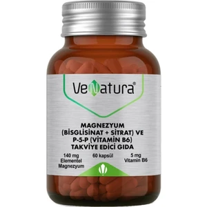 Magnezyum Bisglisinat Sitrat P 5 P Vitamin B6 60 Kapsül