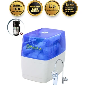 Pompalı 8,5 Ph Alkali Vontron Membran Nsf Çelik Tanklı Su Arıtma Cihazı