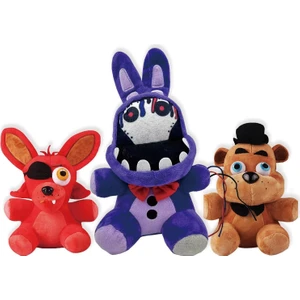 Zmapu Fnaf Fazbear Peluş Foxy Peluş Solmuş Mor Tavşan Peluş Doldurulmuş Hayvan Peluş Şekil Oyuncaklar Çocuklar Için Hediye, Fnaf Güvenlik Ihlali Peluş Aşıklar Için (3 Adet) (Yurt Dışından)