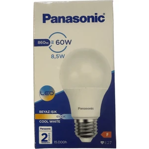 8.5W (60W) 6500K (Beyaz Işık) E27 Duylu LED Ampul (2 Adet)