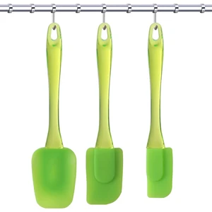 Silikon Spatula Seti - 3 Parça Spatula Silikon Isıya Dayanıklı Yapışmaz Kauçuk Spatula Seti Pişirme, Karıştırma Için Mutfak Gereçleri Kızartma Için Esnek Spatulalar - Yeşil Spatula (Yurt Dışından)