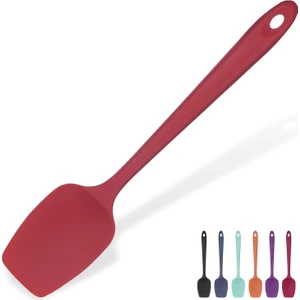 Isıya Dayanıklı Silikon Kaşık Spatula: 600°F Yüksek Isıya Dayanıklı 11.38 Inç Silikon Karıştırma Karıştırma Pişirme Kazıma Pişirme Kabı Kazıyıcı Yapışmaz Tencere Için Dikişsiz Yayı (Yurt Dışından)