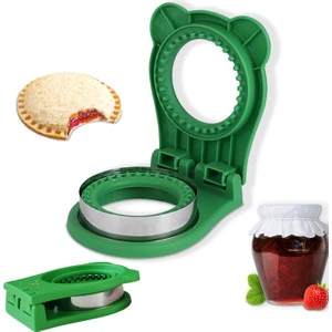 Sandviç Kesici ve Kapatıcı Uncrustables Maker Paslanmaz Çelik Ekmek Kesici Sandviç Makinesi Çocuklar Için Bento Kutusu (Yeşil) (Yurt Dışından)