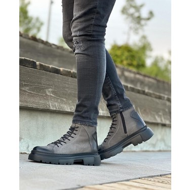 7185 Hakiki Deri Gri Erkek Bot Fiyatı ...