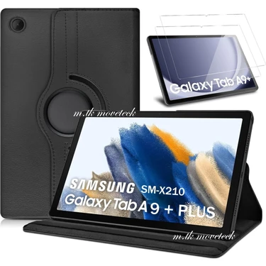M.TK Moveteck Samsung Galaxy Tab A9 + Plus 11 Inç Kılıf 360 Derece Dönebilen Kapaklı Tablet Kılıfı