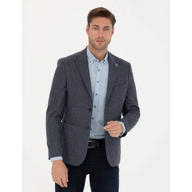 Pierre Cardin Erkek Lacivert Slim Fit Ceket