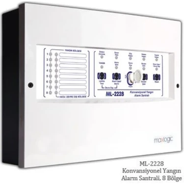 Mavili Maxlogic ML-2228 8 Bölgeli Konvansiyonel Yangın Alarm Santrali EN54-2/4