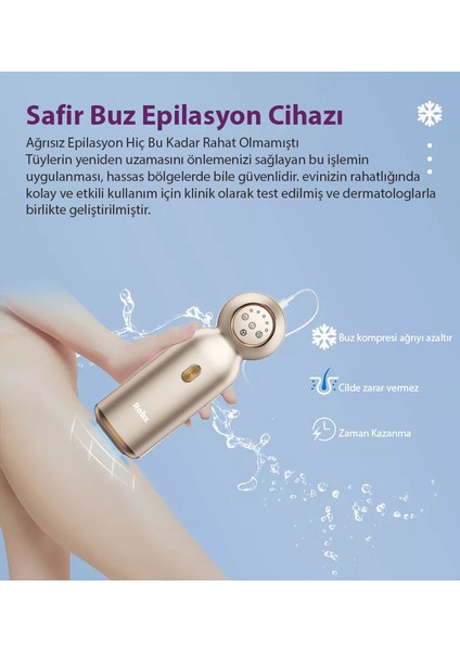 A2023 Sınırsız Atım Ağrısız Buz Soğutmalı IPL Hassas Ciltler İçin Özel( Robx Türkiye Garantili)