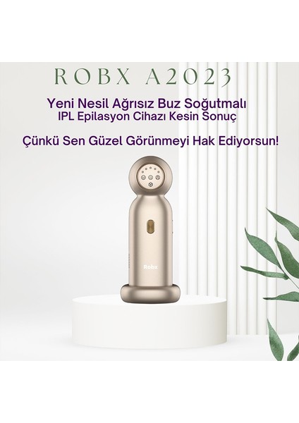 A2023 Sınırsız Atım Ağrısız Buz Soğutmalı IPL Hassas Ciltler İçin Özel( Robx Türkiye Garantili)